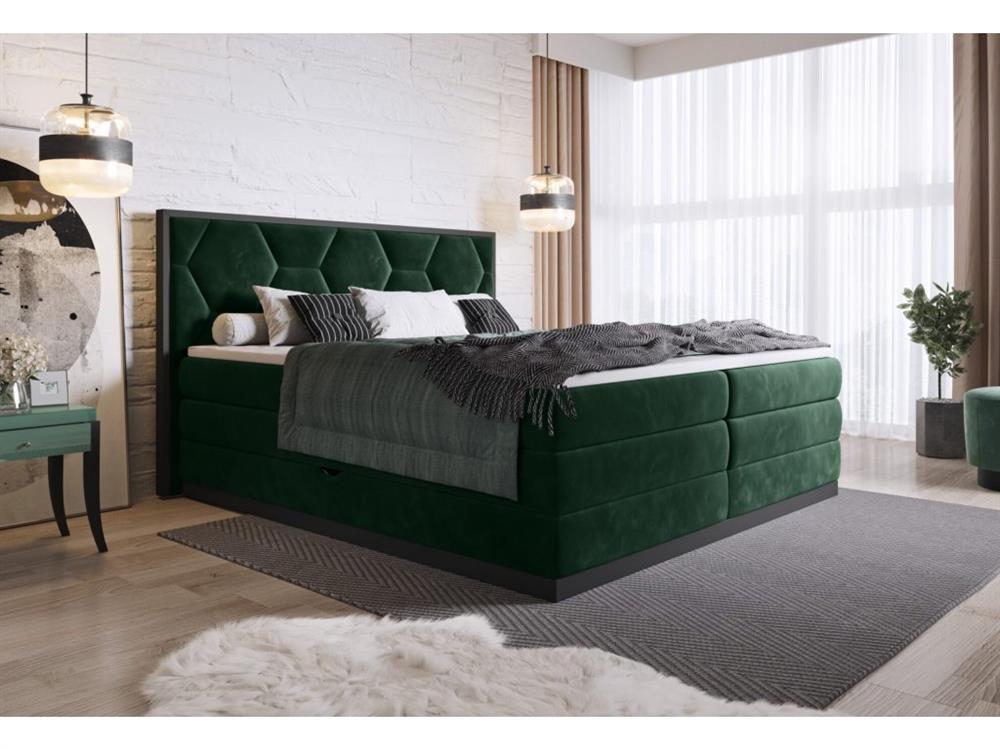 smaragdová posteľ