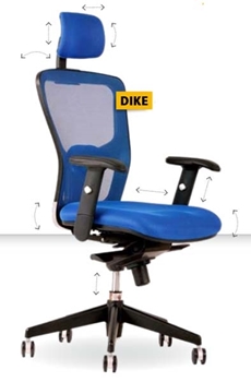 Kancelárska stolička DIKE s podhlavníkom