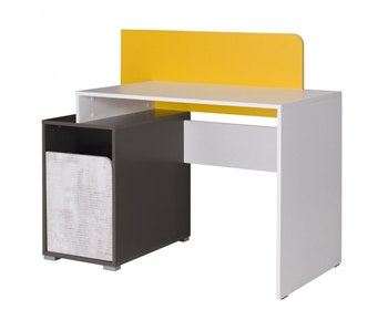biela / grafit / enigma / žltá - Písací stolík BRUNO 08