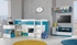 biela / tyrkysová - MOBI  detský sektorový nábytok