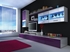 biela + fialový lesk - Obývacia stena BETA I + LED