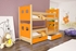 borovica + oranžová - Poschodová posteľ Oli 2 - typ A