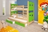 borovica + zelená - Poschodová posteľ Oli 3 - typ A