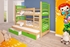 borovica + zelená - Poschodová posteľ Oli 3 - typ B