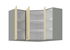 rohová skrinka + 2x 30cm skrinka - vnútro skriniek - KARMEN horná rohová skrinka 58x58 GN-72 1F