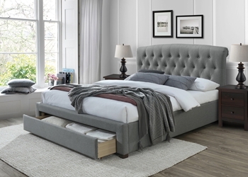 sivá látka - Manželská posteľ Avanti 160