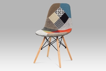 masívne bukové nohy + látka patchwork - Stolička CT-724 PW2