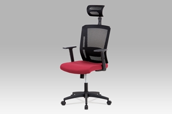 bordová + čierna - Kancelárska stolička KA-B1076 BOR