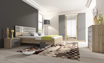 san remo sand + sivá - Spálňový komplet MILANO II