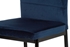čierny lak + modrá zamatová látka - Jedálenská stolička AC-9910