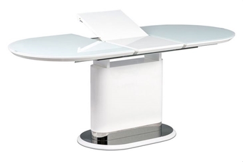 biele sklo + biely vysoký lesk - Jedálenský stôl  AT-4020 WT