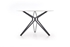 biely lesk + čierny kov - Okrúhly jedálenský stôl PIXEL