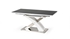 biela + čierne sklo - stôl v zloženom stave - Rozkladací jedálenský stôl SANDOR 2