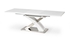biela + biele sklo - stôl v rozloženom stave - Rozkladací jedálenský stôl SANDOR 2