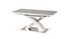 biela + sivé sklo - stôl v zloženom stave - Rozkladací jedálenský stôl SANDOR 2