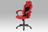 červená ekokoža + čierna látka Mesh - Kancelárska stolička KA-N157