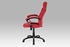 červená ekokoža + čierna látka Mesh - Kancelárska stolička KA-N157