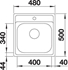 rozmery - Drez Blanco DANA 45