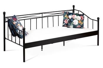 čierna - Jednolôžková posteľ BED-1905 BK/WT
