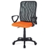 čierna + oranžová - Kancelárska stolička KA-B047