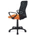 čierna + oranžová - Kancelárska stolička KA-B047