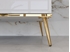 biely lesk + zlaté kovové doplnky - GOLDIN skriňa 01
