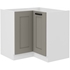biela + clay grey - LUNA dolná rohová skrinka 90x90 DN 2F BB