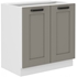 biela + clay grey - LUNA dolná skrinka 80 D 2F BB