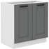 biela + dust grey - LUNA dolná skrinka 80 D 2F BB
