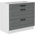 biela + dust grey - LUNA dolná skrinka 80 D 3S BB SMARTBOX