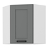 biela + dust grey - LUNA horná rohová skrinka 60x60 GN-72 1F