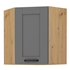 dub artisan + dust grey - LUNA horná rohová skrinka 60x60 GN-72 1F