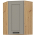 dub artisan + clay grey - LUNA horná rohová skrinka 60x60 GN-90 1F