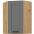 dub artisan + dust grey - LUNA horná rohová skrinka 60x60 GN-90 1F