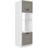 biela + clay grey - LUNA skrinka na rúru a mikrovlnku 60 DPM-210 2F