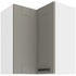 biela + clay grey - LUNA horná rohová skrinka 60x60 GN-72 2F (90°)