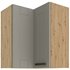 dub artisan + clay grey  - LUNA horná rohová skrinka 60x60 GN-72 2F (90°)