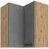 dub artisan + dust grey  - LUNA horná rohová skrinka 60x60 GN-72 2F (90°)