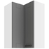 biela + dust grey - LUNA horná rohová skrinka 60x60 GN-90 2F (90°)
