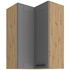 dub artisan + clay grey  - LUNA horná rohová skrinka 60x60 GN-90 2F (90°)