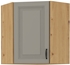 dub artisan + clay grey - STILO horná rohová skrinka 60x60 GN-72 1F (45°)