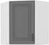 biela + dust grey - STILO horná rohová skrinka 60x60 GN-72 1F (45°)