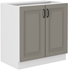 biela + clay grey - STILO dolná skrinka 80 D 2F BB