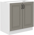 biela + clay grey - STILO drezová skrinka 80 ZL 2F BB