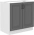 biela + dust grey - STILO drezová skrinka 80 ZL 2F BB