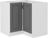 biela + dust grey - STILO dolná rohová skrinka 90x90 DN 2F BB