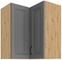 dub artisan + dust grey - STILO horná rohová skrinka 60x60 GN-72 2F (90°)