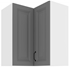 biela + dust grey - STILO horná rohová skrinka 60x60 GN-72 2F (90°)